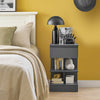 SoBuy FBT49-HGx2 Lot de 2 Table de Chevet - Table de Nuit avec 1 tiroir et 2 étagères, Table d'appoint pour Chambre à Coucher - Meuble de Rangement Moderne L39 x P39 x H65 cm Gris