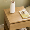 SoBuy FBT49-Nx2 Lot de 2 Table de Chevet - Table de Nuit avec 1 tiroir et 2 étagères, Table d'appoint pour Chambre à Coucher - Meuble de Rangement Moderne L39 x P39 x H65 cm Naturel