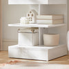 SoBuy FBT49-Wx2 Lot de 2 Table de Chevet - Table de Nuit avec 1 tiroir et 2 étagères, Table d'appoint pour Chambre à Coucher - Meuble de Rangement Moderne L39 x P39 x H65 cm Blanc