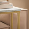SoBuy FBT87-G Table d’Appoint Moderne Bout de canapé à Café Table de Chevet Effet Marbre