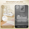 Prévente SoBuy FHK38-W Étagère Murale Flottante avec Tiroir et LED – L60 × P20 × H8 cm, Blanc