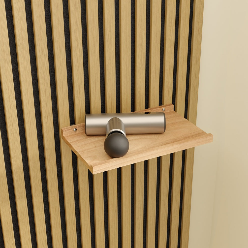 SoBuy FHK40-N Étagère Murale en Bois Naturel avec 2 Tablettes et 3 Crochets – Panneau Mural Modulaire pour Entrée, Salon et Chambre, Rangement Sportif – 120×19×120 cm, Charge 27 kg
