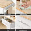 SoBuy FKW102-WN Desserte de Cuisine à Roulettes avec Plan de Travail, 1 Tiroir, 1 Porte et Porte-Torchon, Charge 45 kg – 68x46x90 cm, Blanc et Naturel
