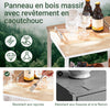 SoBuy FKW111-WN Desserte cuisine à roulettes 53 cm avec plan en bois, tiroir et étagères – Ìlot mobile gain de place blanc naturel