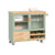 Desserte cuisine SoBuy FKW114-GR grise avec plan de travail bois, vue d'ensemble