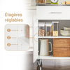SoBuy FKW117-W Desserte Cuisine avec Roulettes et 1 Tiroir, Mobile, pour Cuisine et Salle à Manger, Rangement Optimisé – L120×P56×H90 cm, Bois + Inox, Blanc