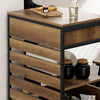 SoBuy FKW118-PF Desserte de Cuisine à roulettes – Chariot de Rangement avec 2 Tiroirs et Étagère, Petit Meuble Cuisine Bas Industriel en Acier, 60x45x90cm