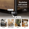 SoBuy FKW118-PF Desserte de Cuisine à roulettes – Chariot de Rangement avec 2 Tiroirs et Étagère, Petit Meuble Cuisine Bas Industriel en Acier, 60x45x90cm
