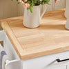SoBuy FKW119-WN Desserte Cuisine avec Roulettes, Mobile, pour Cuisine et Salle à Manger, Rangement Optimisé – L74×P46×H91 cm, Bois d’Hévéa, Blanc et Naturel