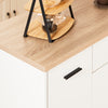 SoBuy FKW126-WN Ìlot de Cuisine sur Roulettes – 2 Tiroirs, 2 Portes, Porte-Torchon, Charge 92 kg – 105×46×92 cm, Blanc
