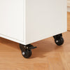 SoBuy FKW126-WN Ìlot de Cuisine sur Roulettes – 2 Tiroirs, 2 Portes, Porte-Torchon, Charge 92 kg – 105×46×92 cm, Blanc