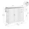 SoBuy FKW128-ST Desserte Cuisine avec Roulettes et Plan de Travail Extensible, Mobile, pour Cuisine et Salle à Manger, Pratique – L130×P46/71×H91 cm, Blanc