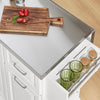 SoBuy FKW128-ST Desserte Cuisine avec Roulettes et Plan de Travail Extensible, Mobile, pour Cuisine et Salle à Manger, Pratique – L130×P46/71×H91 cm, Blanc