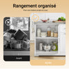 SoBuy FKW128-ST Desserte Cuisine avec Roulettes et Plan de Travail Extensible, Mobile, pour Cuisine et Salle à Manger, Pratique – L130×P46/71×H91 cm, Blanc