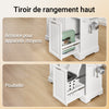 SoBuy FKW128-ST Desserte Cuisine avec Roulettes et Plan de Travail Extensible, Mobile, pour Cuisine et Salle à Manger, Pratique – L130×P46/71×H91 cm, Blanc