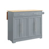 SoBuy FKW129-HG îlot Central Cuisine Pliant avec Roues cachées 115x68,7x91 cm | Desserte cuisine avec 2 tiroirs, étagères rég