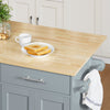 SoBuy FKW129-HG Desserte Cuisine avec Roues Cachées, 2 Tiroirs, Étagères Réglables et Porte-serviette – L115×P68,7×H91 cm, Charge 98 kg, MDF + PB, Gris
