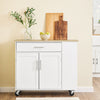SoBuy FKW133-WN Desserte Cuisine avec Roulettes et Tiroir, Mobile, pour Cuisine et Salle à Manger, Rangement Optimisé, Usage Quotidien – L99×P40×H85 cm, Blanc