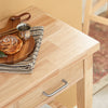 Prévente SoBuy FKW24-II-N Desserte de Cuisine sur Roulettes en Bois d'Hévéa – 2 Tiroirs, 2 Étagères, Meuble Cuisine Compact 80×40×90 cm