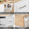 SoBuy FKW41-II-WN Ìlot Central de Cuisine Mobile avec Plan Extensible +25 cm – 3 Tiroirs, Armoire, Porte-Serviettes, 4 Roulettes, Blanc et Bois Naturel