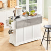 SoBuy FKW41-ST Desserte Cuisine avec Roulettes, Plan de Travail Extensible, 2 Tiroirs et Étagères Réglables, Mobile, Rangement Optimisé – L130×P46(+25)×H91 cm