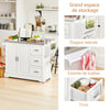 SoBuy FKW41-ST Desserte Cuisine avec Roulettes, Plan de Travail Extensible, 2 Tiroirs et Étagères Réglables, Mobile, Rangement Optimisé – L130×P46(+25)×H91 cm
