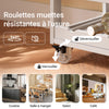 SoBuy FKW45-KA Desserte Cuisine sur Roulettes – Plan Hévéa, Casier à Vin, 1 Tiroir, 1 Placard – 67×38×86 cm, Marron Clair