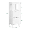 sobuyes.shopG127-W Colonne Salle de Bain avec 2 Paniers, Format Compact, Design Moderne, pour Salle de Bain et WC, Rangement Optimisé – L30×P30×H89 cm, Bois, Blanc
