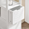 sobuyes.shopG127-W Colonne Salle de Bain avec 2 Paniers, Format Compact, Design Moderne, pour Salle de Bain et WC, Rangement Optimisé – L30×P30×H89 cm, Bois, Blanc