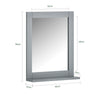 sobuyes.shopG129-SG Armoire Murale Salle de Bain avec Miroir, Format Compact, pour Salle de Bain et WC, Rangement Optimisé, Pratique – L40×P10×H49 cm, Gris Clair