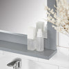 sobuyes.shopG129-SG Armoire Murale Salle de Bain avec Miroir, Format Compact, pour Salle de Bain et WC, Rangement Optimisé, Pratique – L40×P10×H49 cm, Gris Clair