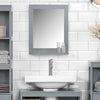 sobuyes.shopG129-SG Armoire Murale Salle de Bain avec Miroir, Format Compact, pour Salle de Bain et WC, Rangement Optimisé, Pratique – L40×P10×H49 cm, Gris Clair