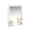 sobuyes.shopG129-W Armoire Murale Salle de Bain avec Miroir Meuble Haut Suspendu Étagère Murale de Rangement Compacte Idéal pour 