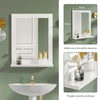 sobuyes.shopG129-W Armoire Murale Salle de Bain avec Miroir, Format Compact, pour Salle de Bain et WC, Rangement Optimisé, Usage Quotidien – L40×P10×H49 cm, Blanc