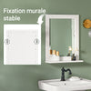 sobuyes.shopG129-W Armoire Murale Salle de Bain avec Miroir, Format Compact, pour Salle de Bain et WC, Rangement Optimisé, Usage Quotidien – L40×P10×H49 cm, Blanc
