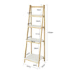 sobuyes.shopG162-N Étagère Pliable Style échelle Étagère pour Salle de Bain, Bureau, Salon, etc. avec 4 Niveaux de Rangement