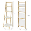 sobuyes.shopG162-N Étagère Pliable Style échelle Étagère pour Salle de Bain, Bureau, Salon, etc. avec 4 Niveaux de Rangement