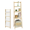 sobuyes.shopG162-N Étagère Pliable Style échelle Étagère pour Salle de Bain, Bureau, Salon, etc. avec 4 Niveaux de Rangement