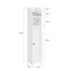 sobuyes.shopG177-II-W Meuble Salle de Bain 20 cm de Largeur sur Pied avec Support Papier et Porte - Petit Meuble WC Rangement Gain de Place Blanc
