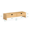 sobuyes.shopG198-N Support d'écran d'ordinateur de Support de Moniteur de bambou avec 2 Tiroirs