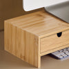 sobuyes.shopG198-N Support d'écran d'ordinateur de Support de Moniteur de bambou avec 2 Tiroirs