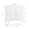 sobuyes.shopG202-W Meuble sous lavabo Salle de Bain Meuble de Salle de Bain avec 2 Portes, Grand Espace de Rangement & découpe Siphon sous Vasque MDF, Blanc 60x62x30cm