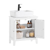 sobuyes.shopG202-W Meuble sous lavabo Salle de Bain Meuble de Salle de Bain avec 2 Portes, Grand Espace de Rangement & découpe Si
