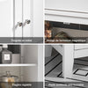 sobuyes.shopG202-W Meuble sous lavabo Salle de Bain Meuble de Salle de Bain avec 2 Portes, Grand Espace de Rangement & découpe Siphon sous Vasque MDF, Blanc 60x62x30cm