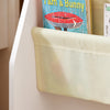 sobuyes.shopG225-W Bibliothèque Enfant Rangement Jouet Enfant avec 4 Poches Tissu Étagère Chambre pour Jouet et Livre Bibliothèque Meuble de Rangement Blanc 62x30x71cm