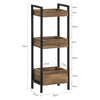 sobuyes.shopG226-F Meuble Salle de Bain Rangement avec 3 paniers - Rangement Serviteur de Douche Étagère de Stockage Salle de Bain Petit Meuble WC Rangement 28x20x74 cm