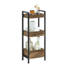 sobuyes.shopG226-F Meuble Salle de Bain Rangement avec 3 paniers - Rangement Serviteur de Douche Étagère de Stockage Salle de Bai