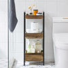 sobuyes.shopG226-F Meuble Salle de Bain Rangement avec 3 paniers - Rangement Serviteur de Douche Étagère de Stockage Salle de Bain Petit Meuble WC Rangement 28x20x74 cm