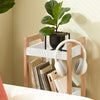 sobuyes.shopG226-WN Tour de rangement salle de bain 20 cm avec 3 paniers – Blanc et bois