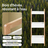 sobuyes.shopG226-WN Tour de rangement salle de bain 20 cm avec 3 paniers – Blanc et bois